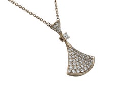 Bulgari Bvlgari Divas' Dream 18K Rose Gold and Diamond Pendant Necklace