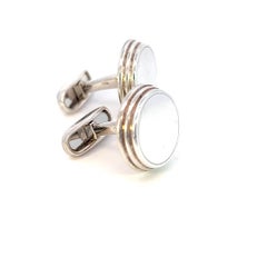 Bulgari Bvlgari Estate Mens Cufflinks Sterling Silver