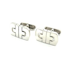 Bulgari Bvlgari Estate Mens Cufflinks Sterling Silver