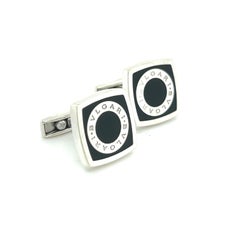 Bulgari Bvlgari Estate Onyx Cufflinks Silver