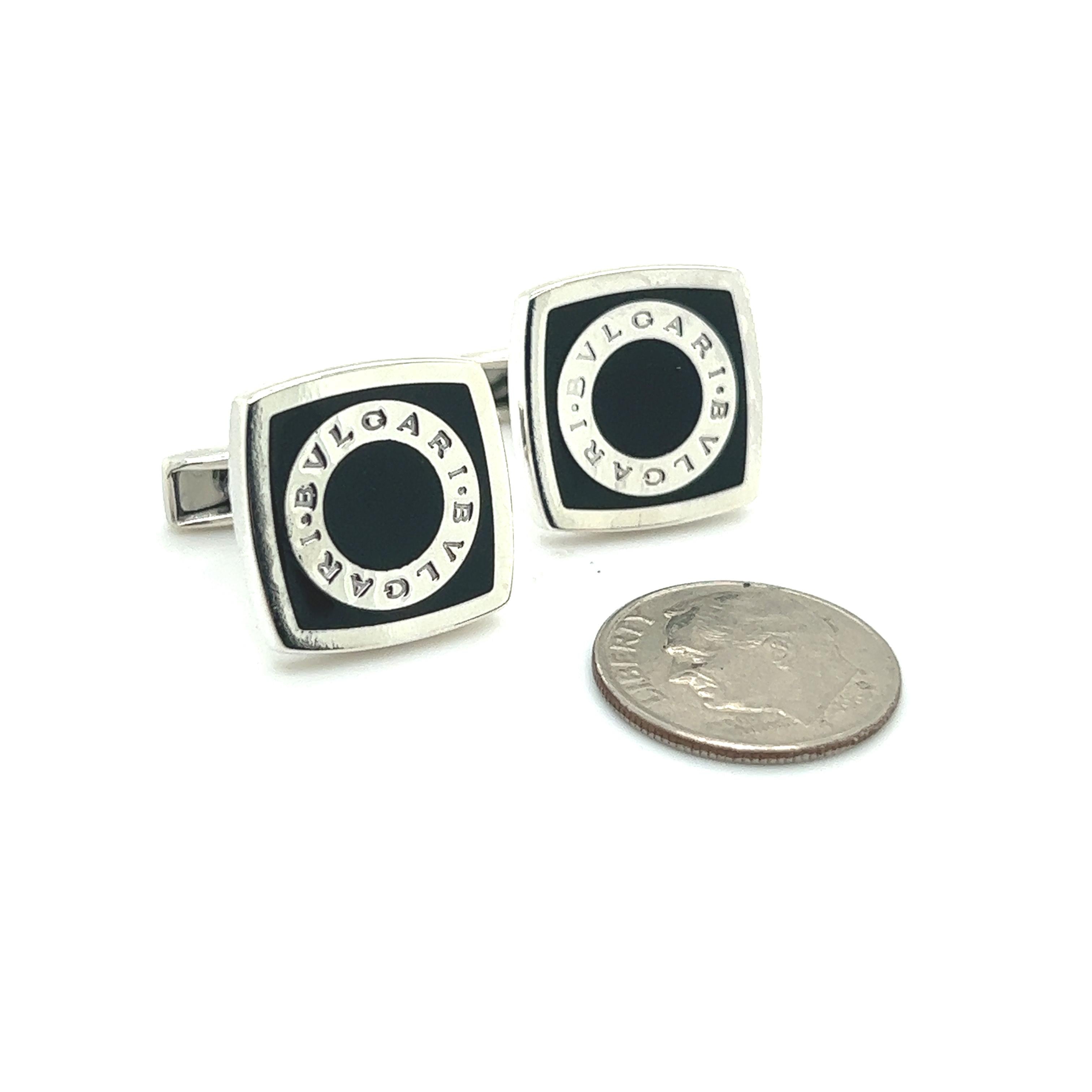 bvlgari cufflinks silver