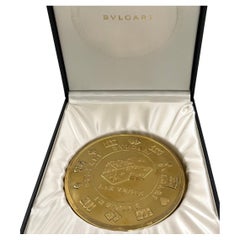 Bulgari Bvlgari Gilt Sterling Silver Las Vegas Casino Chip Coin New in Box