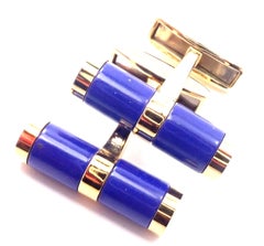 Bulgari Bvlgari Lapis Lazuli Yellow Gold Cufflinks