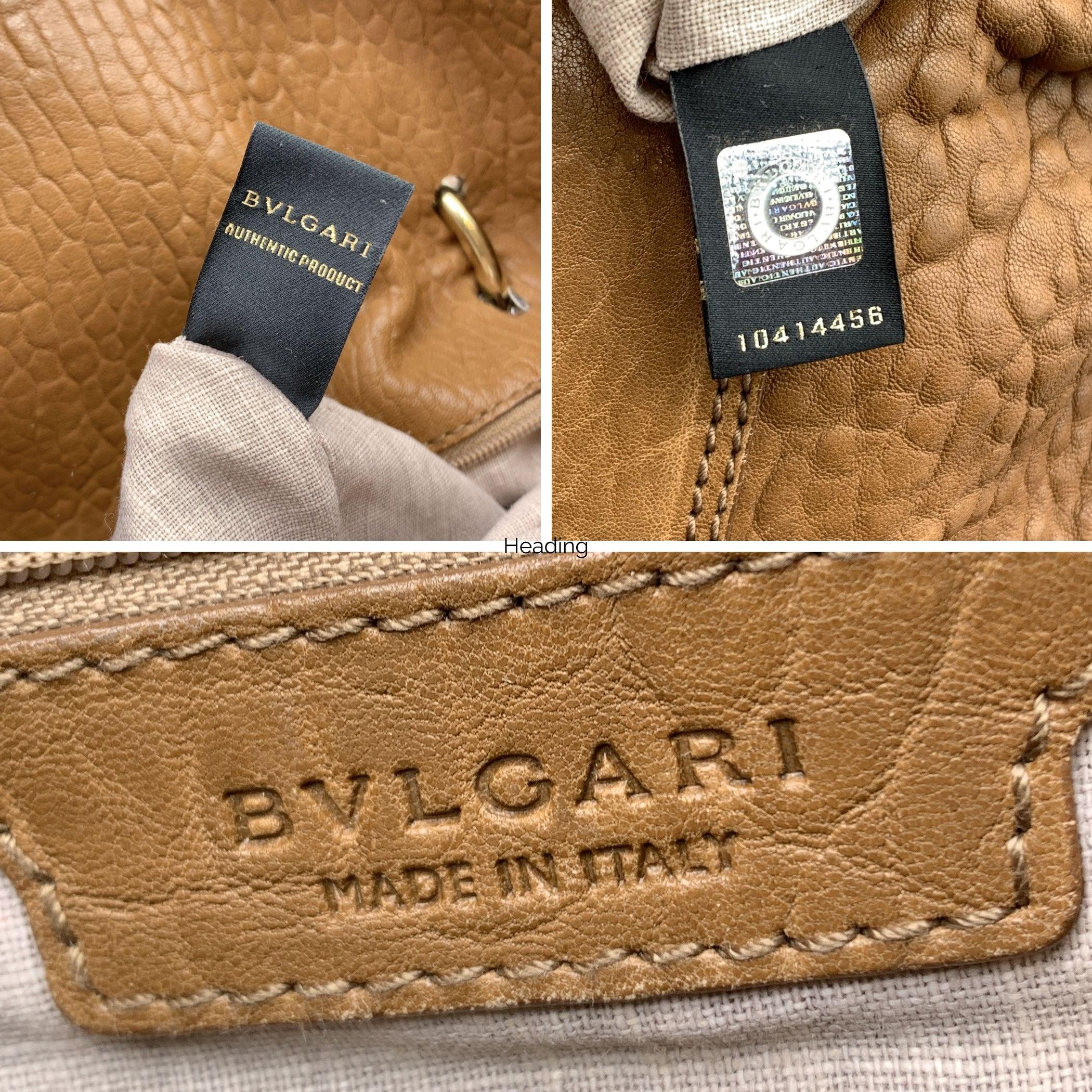 Bulgari Bvlgari Light Brown Leather Leoni Tote Bag Handbag 2