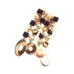 Bulgari Bvlgari Lucea Long Drop Yellow Gold Earrings