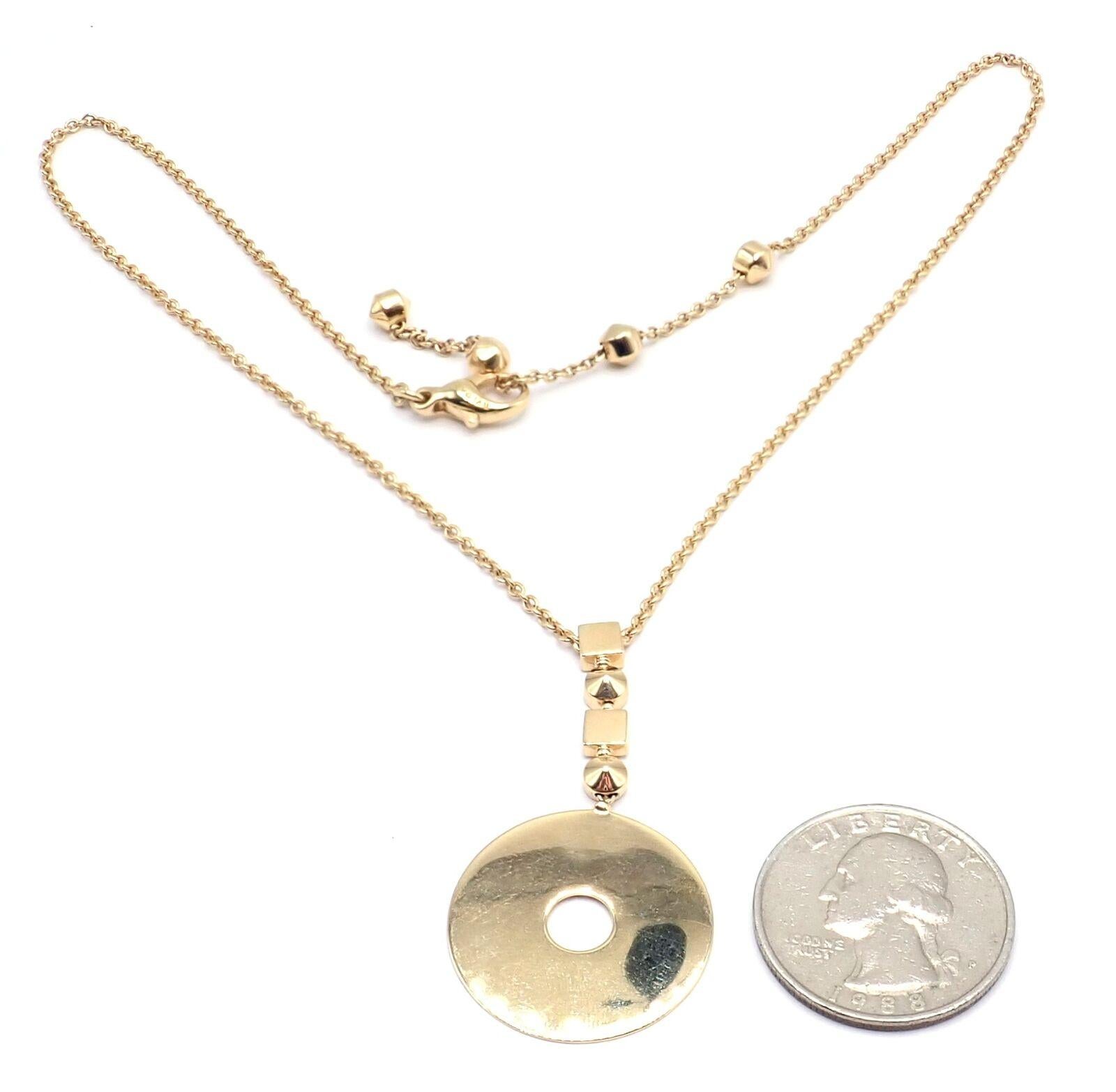 Bulgari Bvlgari Lucea Round Yellow Gold Pendant Necklace For Sale 6