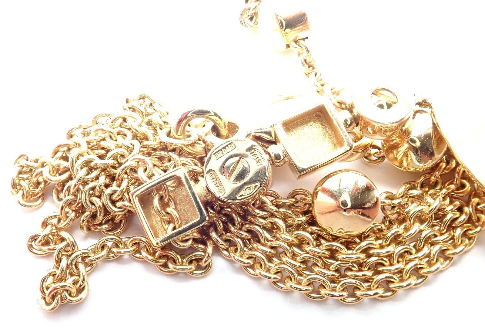 Bulgari Bvlgari Lucea Round Yellow Gold Pendant Necklace For Sale 4