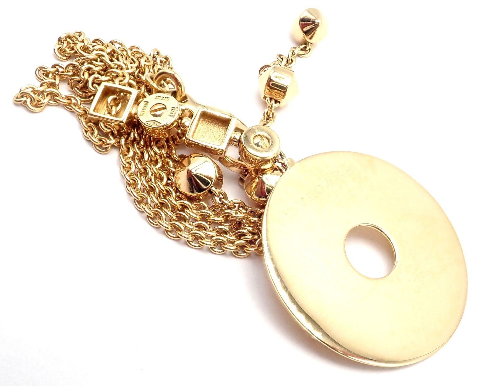 Bulgari Bvlgari Lucea Round Yellow Gold Pendant Necklace For Sale 5
