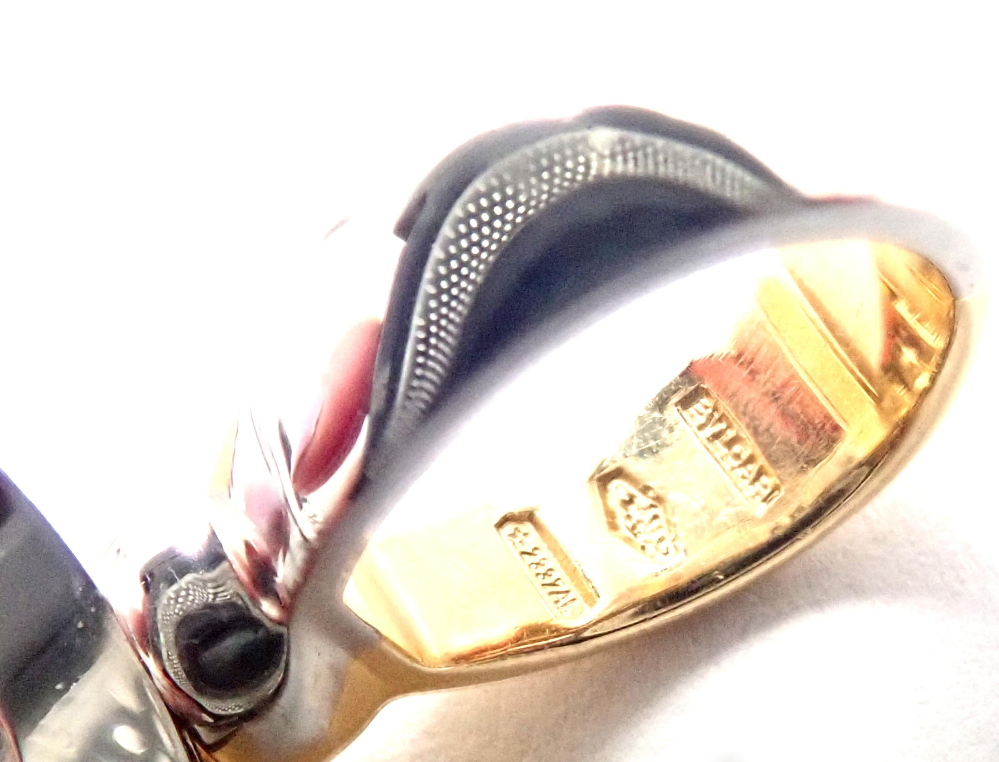 Bulgari Bvlgari Mother of Pearl and Onyx Yellow Gold Steel Pendant Necklace In Excellent Condition In Southampton, PA