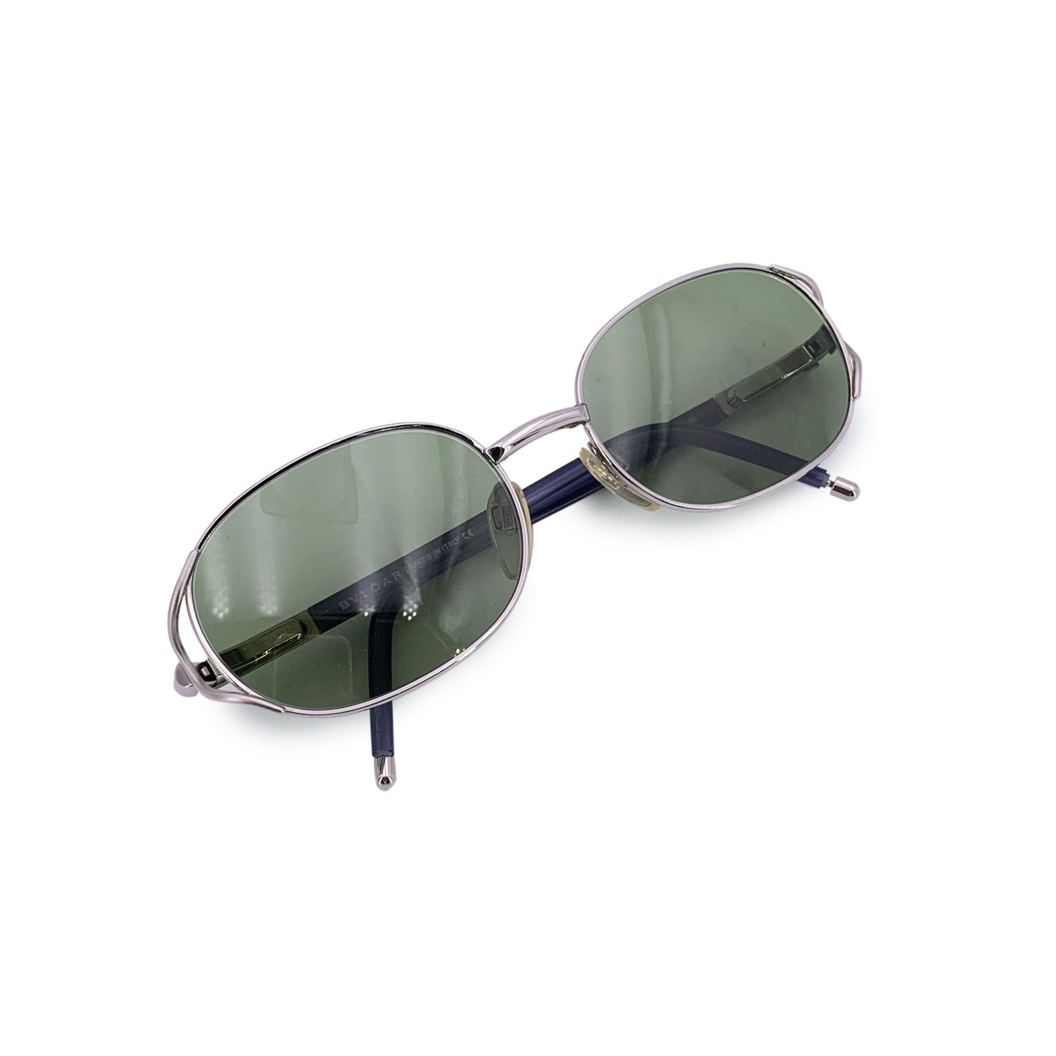 Bulgari Bvlgari Occhiali da sole ovali 201 Argento Metallo 56/18 135mm in vendita 2