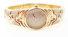 Bulgari Bvlgari Parentesi Diamond Yellow Gold Bangle Bracelet Watch