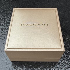 Bulgari Bvlgari Pave Diamond Circle Disc Stud Earrings 18k White Gold Box 6.1g