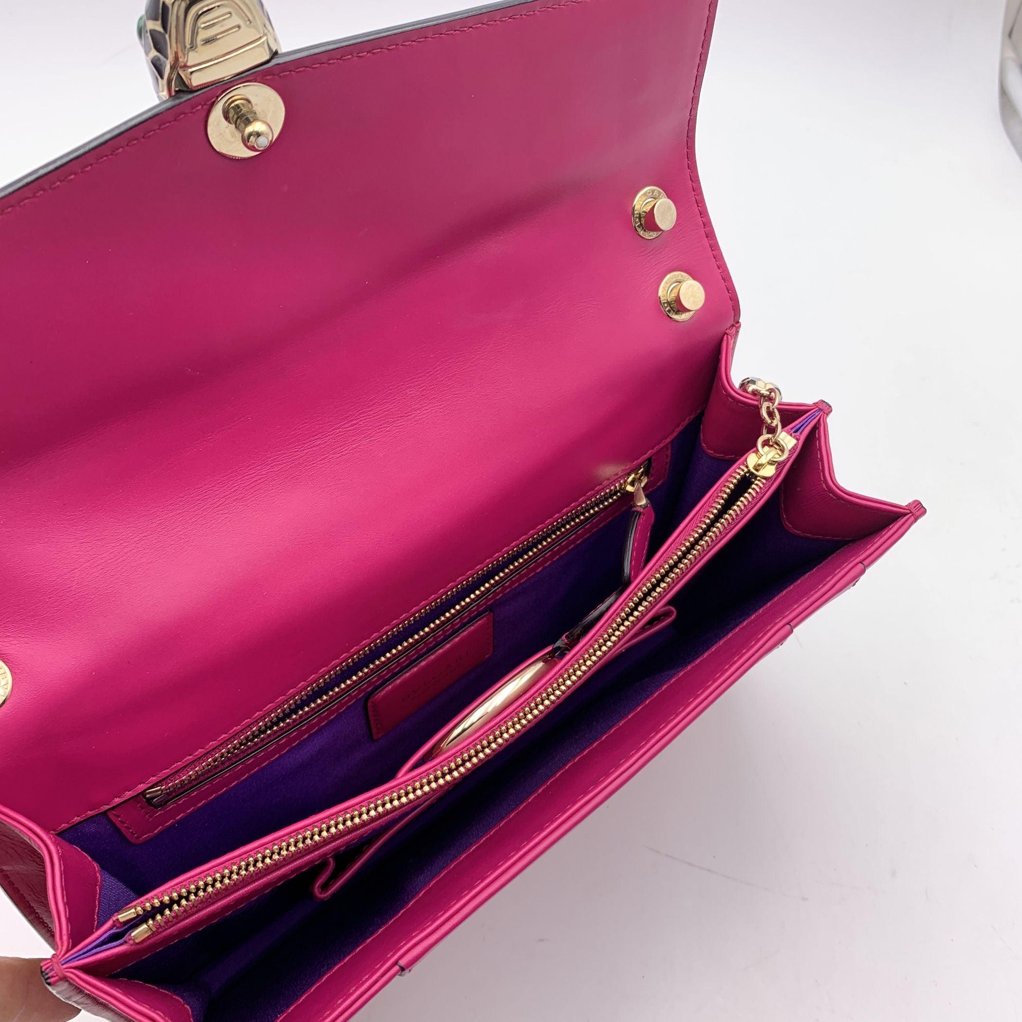 Bulgari Bvlgari Pink Leather Medium Serpenti Forever Shoulder Bag 1