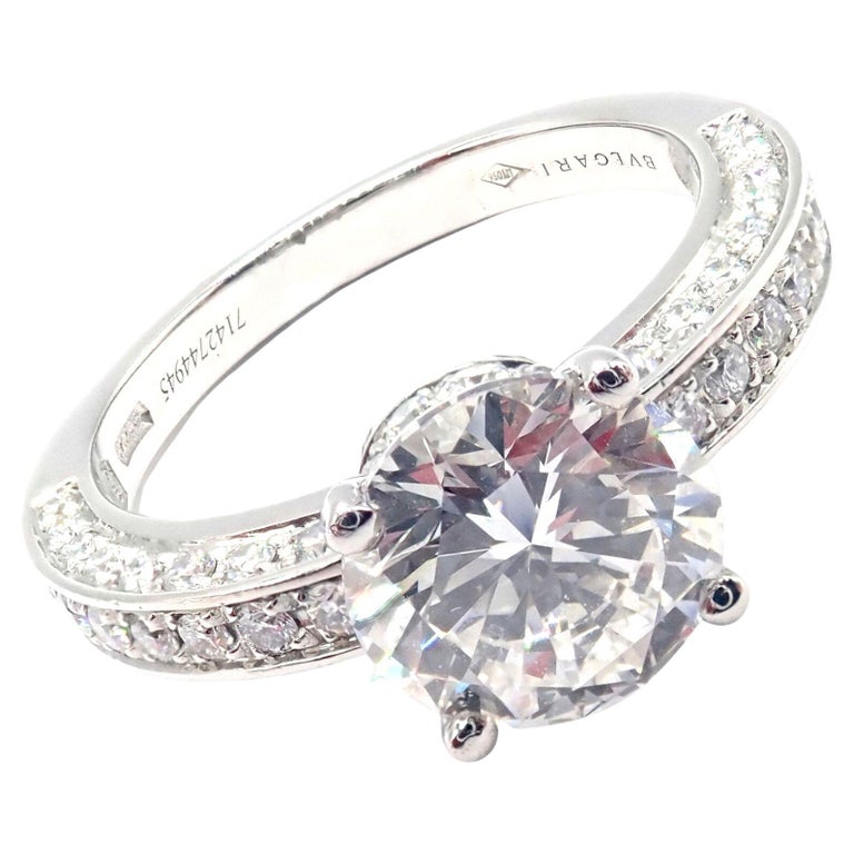 Bulgari Bvlgari Platinum Diamond Solitaire Engagement Ring For