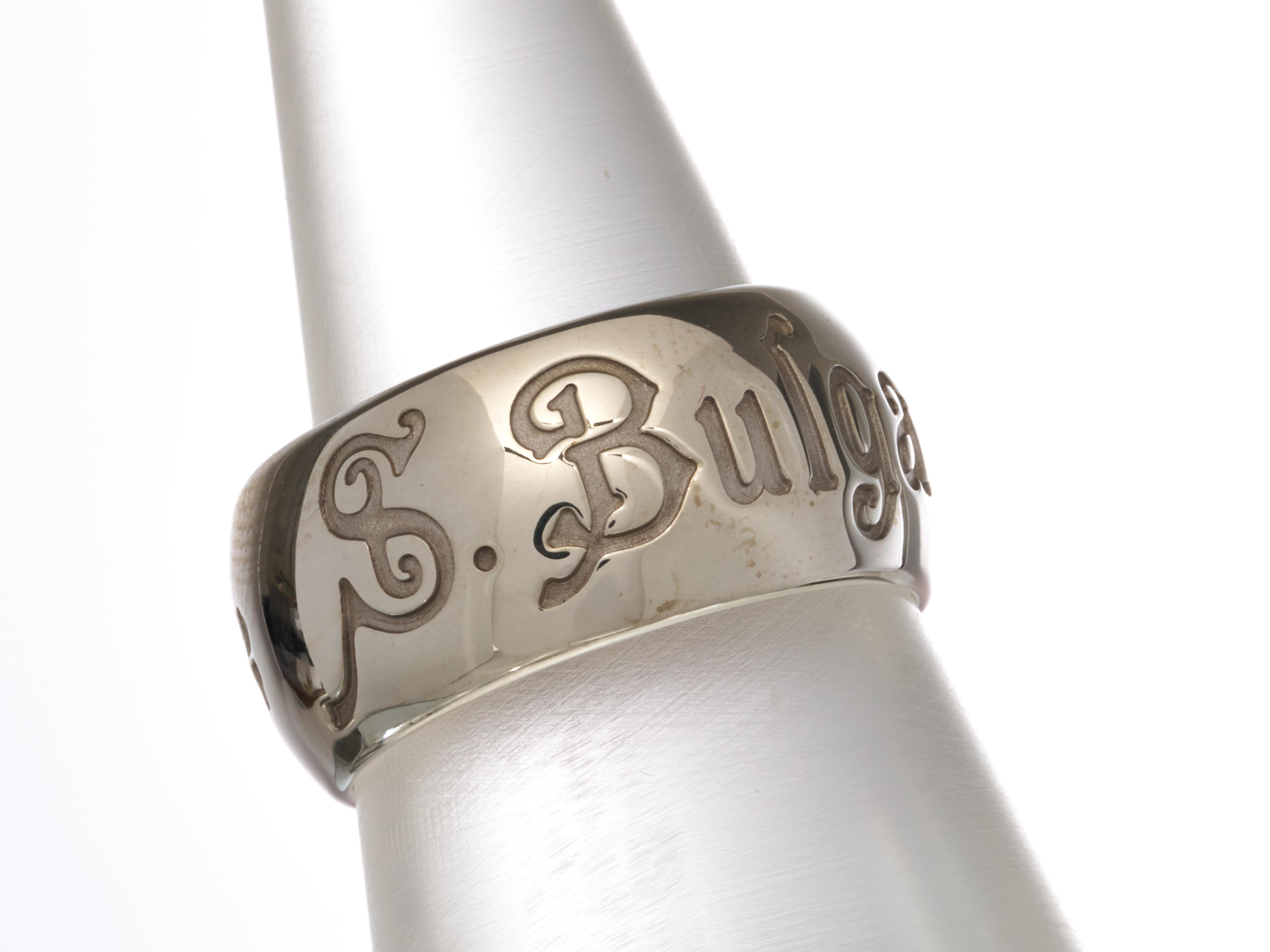 Bulgari Bvlgari Save The Children Ring Size 55 925 Silver RRP £520 For Sale 2