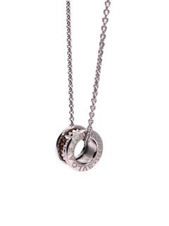 Bulgari Bvlgari Save the Children Sterling Silver Faceted Pendant Necklace