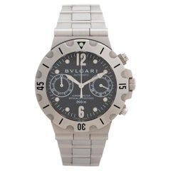Bulgari / Bvlgari Scuba Chronograph SCB38S, 38mm Case, Stainless Steel. Full Set