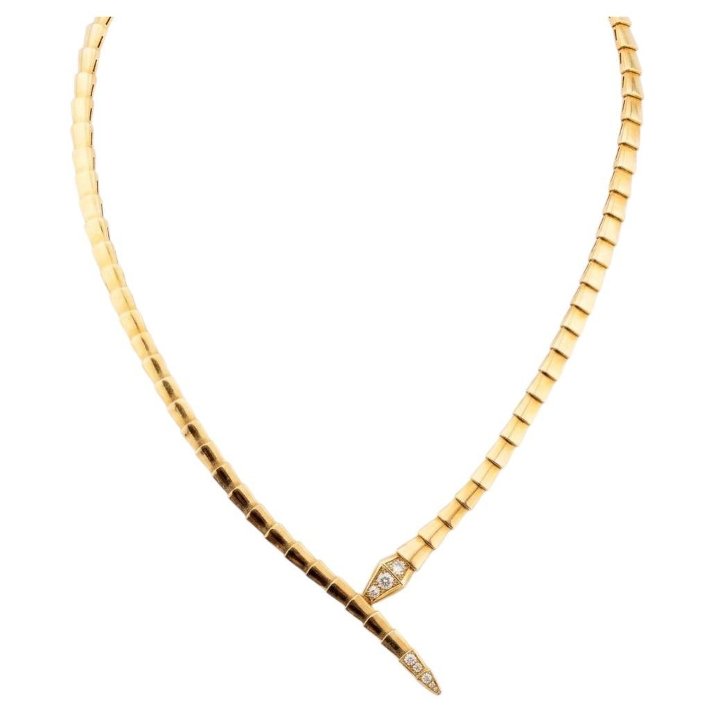 Collier ras-du-cou Bvlgari Serpenti Diamond en or rose 18 carats, ensemble complet
