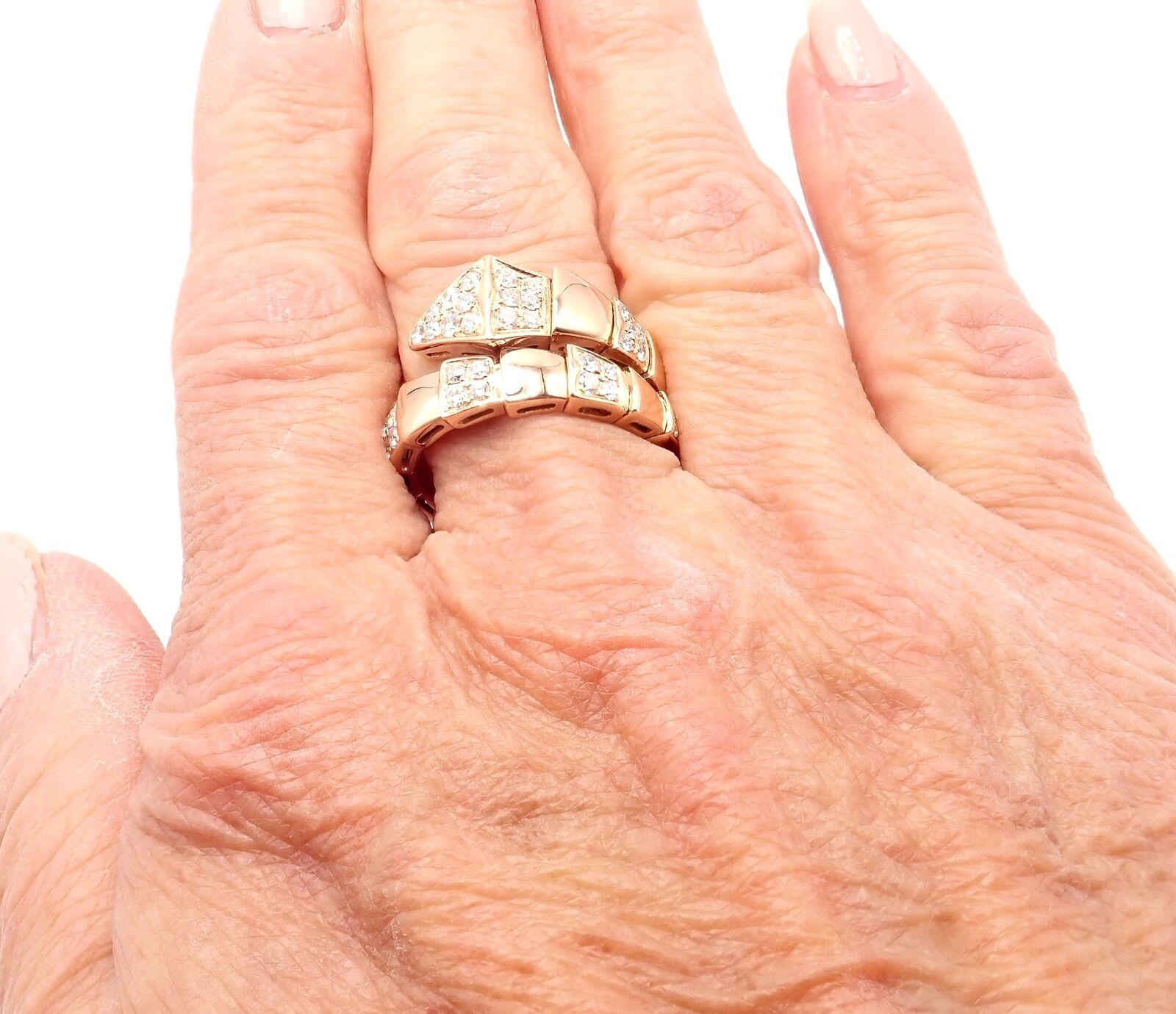 Bulgari Bvlgari Serpenti Viper Schlange Diamant-Ring aus Roségold im Zustand „Hervorragend“ im Angebot in Holland, PA