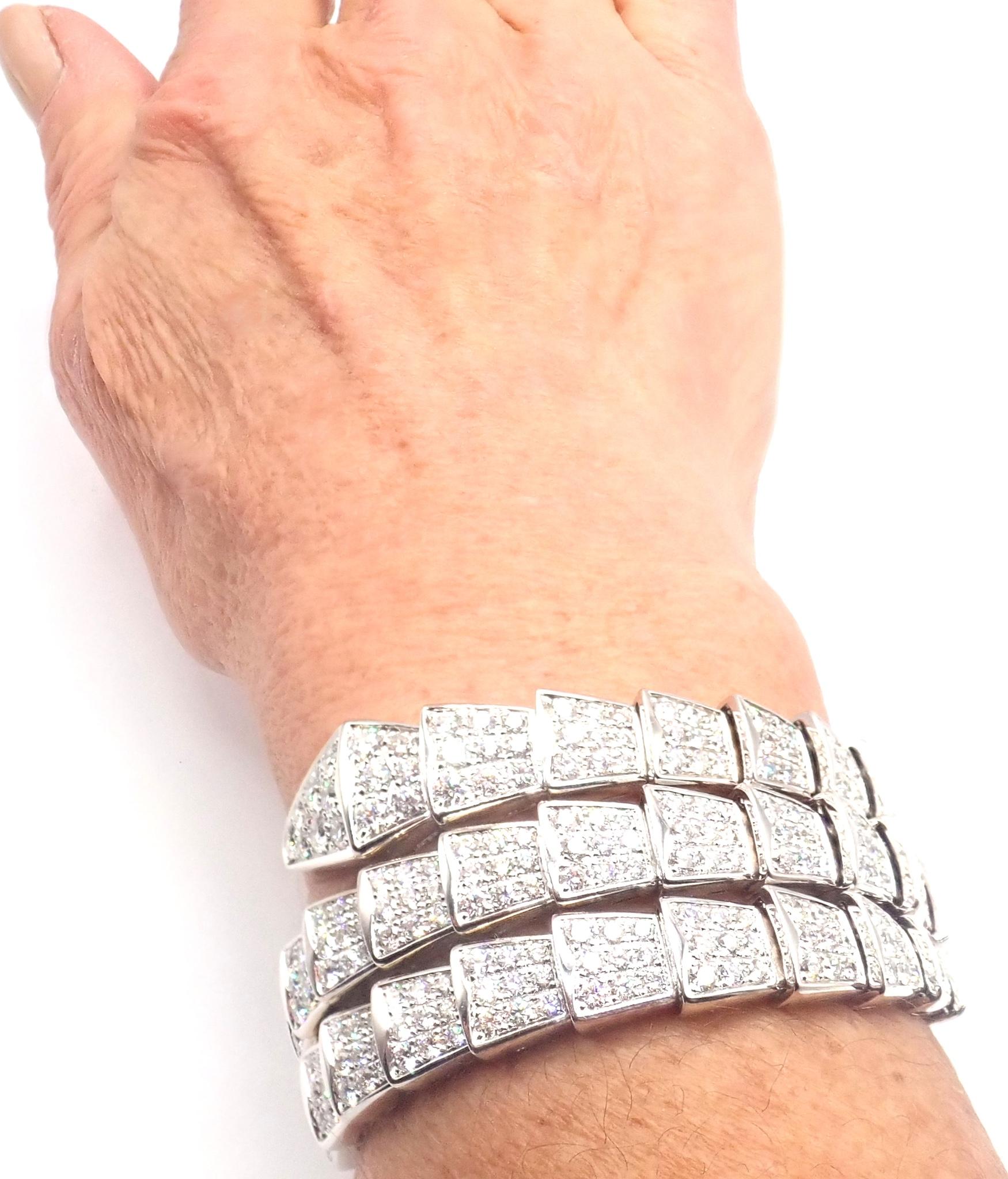Bulgari Bvlgari Serpenti Viper Schlange Zwei-Spulen-Diamant  WH Gold-Armreif im Zustand „Hervorragend“ im Angebot in Holland, PA