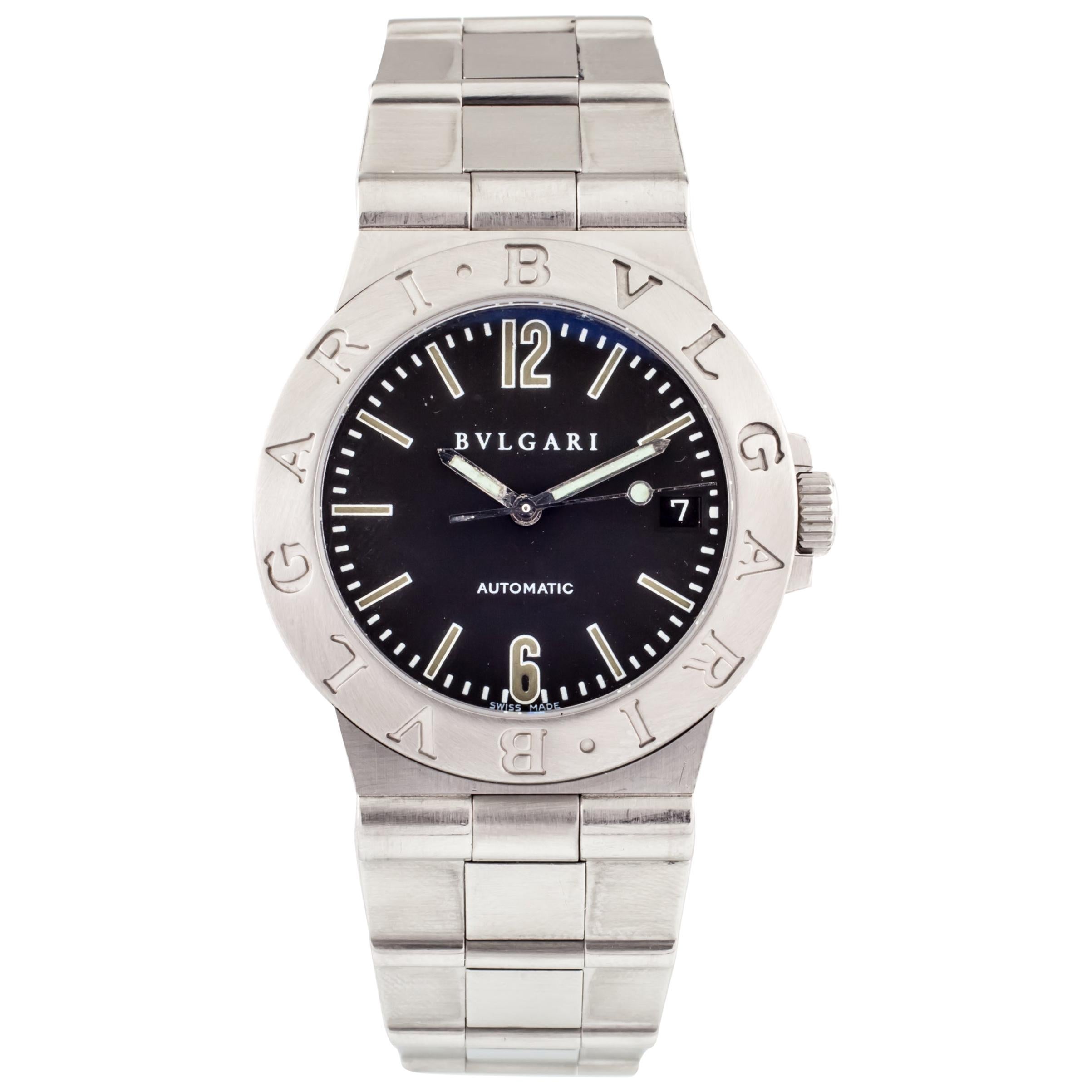 Bulgari Bvlgari Stainless Steel Men's Diagono Automatic Watch LCV