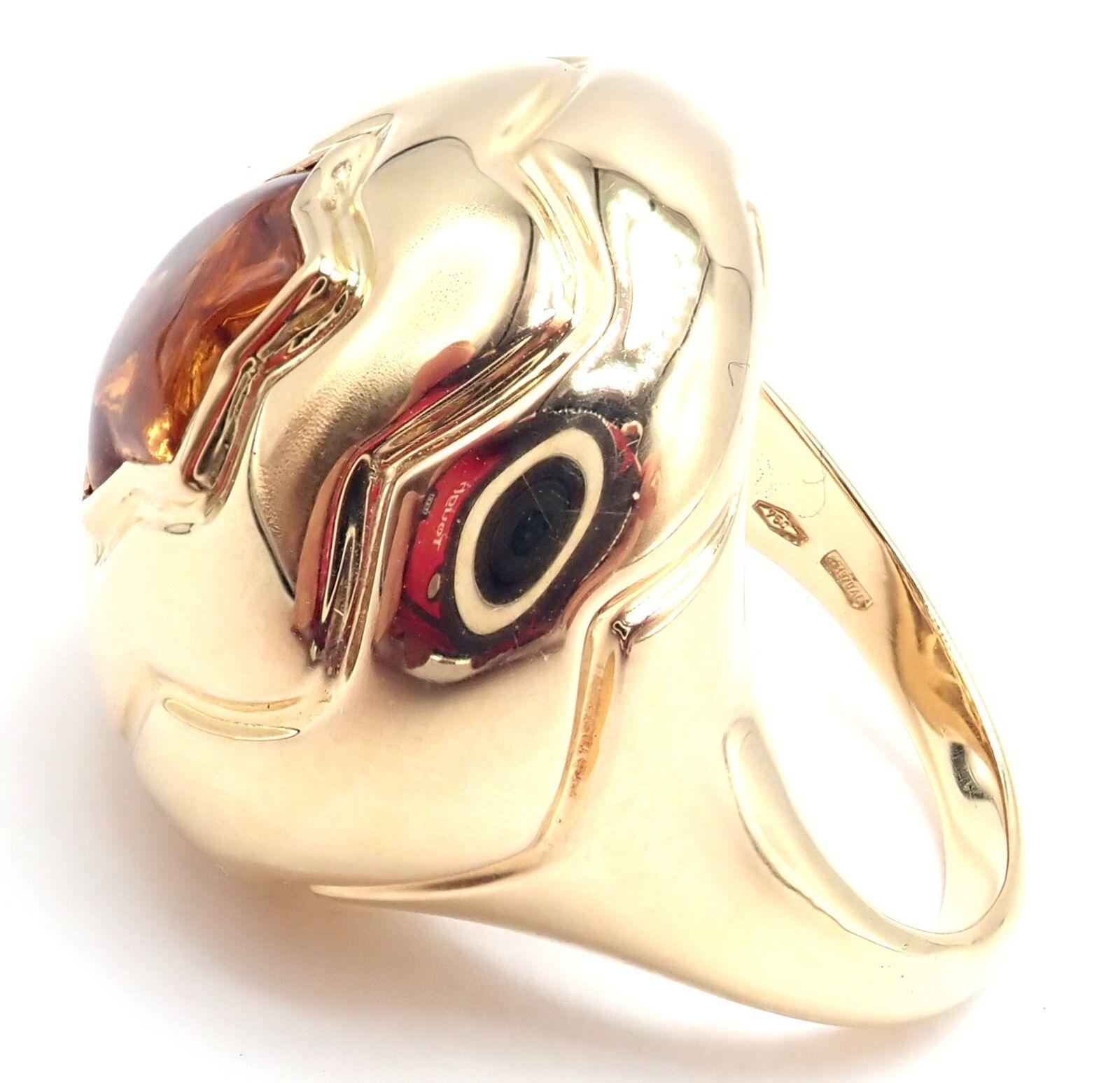 Bulgari Bvlgari Star Of David Shape Citrine Bombe Yellow Gold Ring In Excellent Condition For Sale In Holland, PA