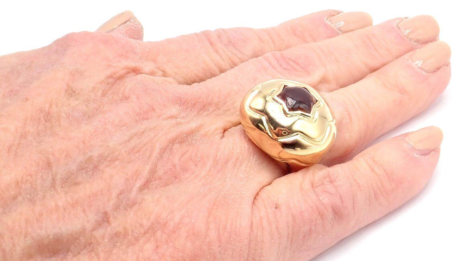 Bulgari Bvlgari Star Of David Shape Citrine Bombe Yellow Gold Ring For Sale 2