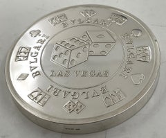 Bulgari Bvlgari Sterling Silver Las Vegas Casino Chip Coin New in Box