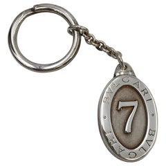 Bulgari Bvlgari Sterling Silver Lucky 7 Keychain
