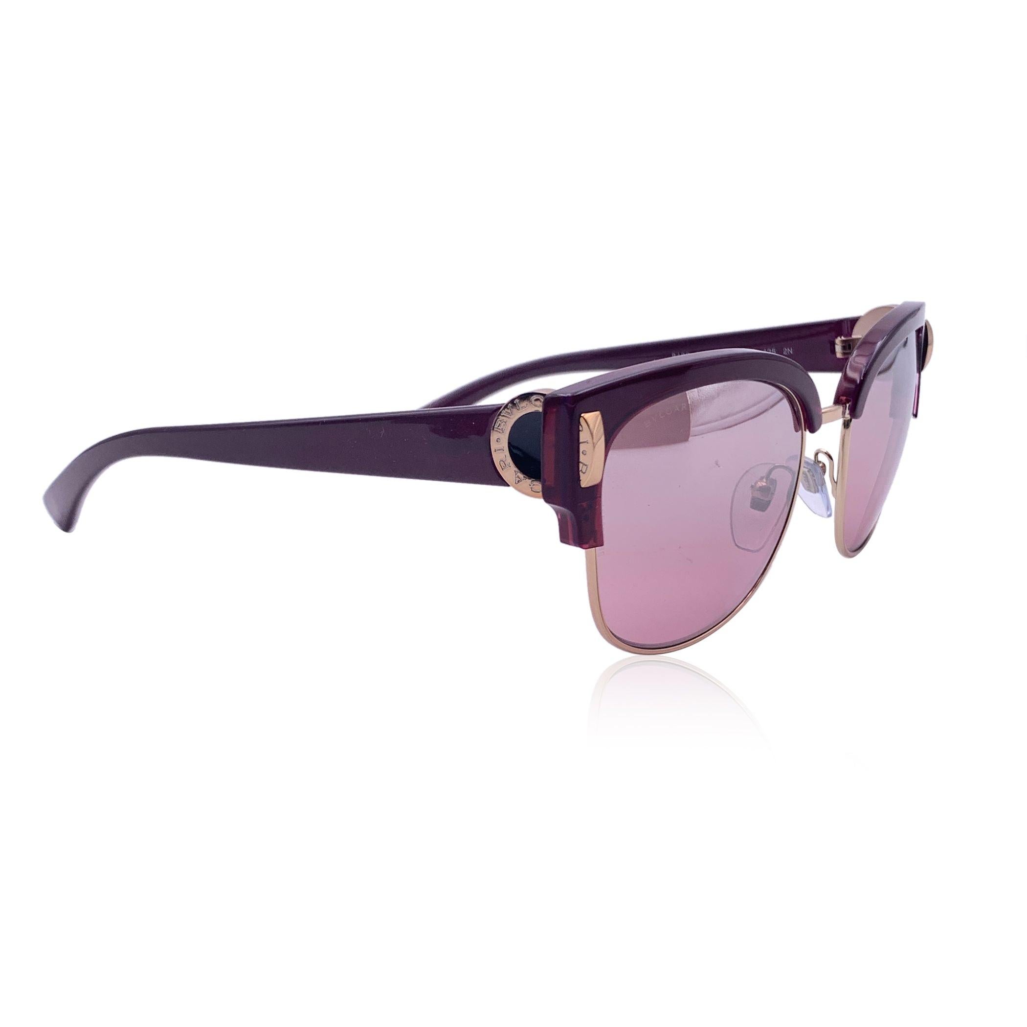 Bulgari Bvlgari Sunglasses 8189 Burgundy Gold Metal 55/18 135mm In Excellent Condition In Rome, Rome