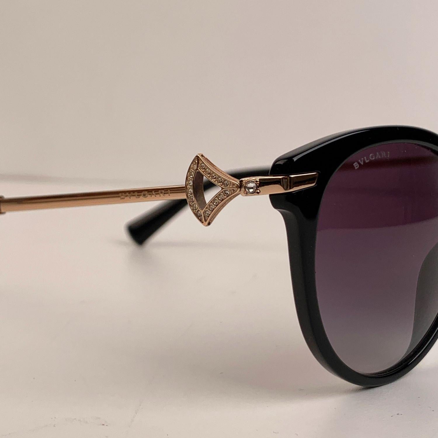 Bulgari Bvlgari Sunglasses 8210B Black and Gold 55/19 140mm For Sale