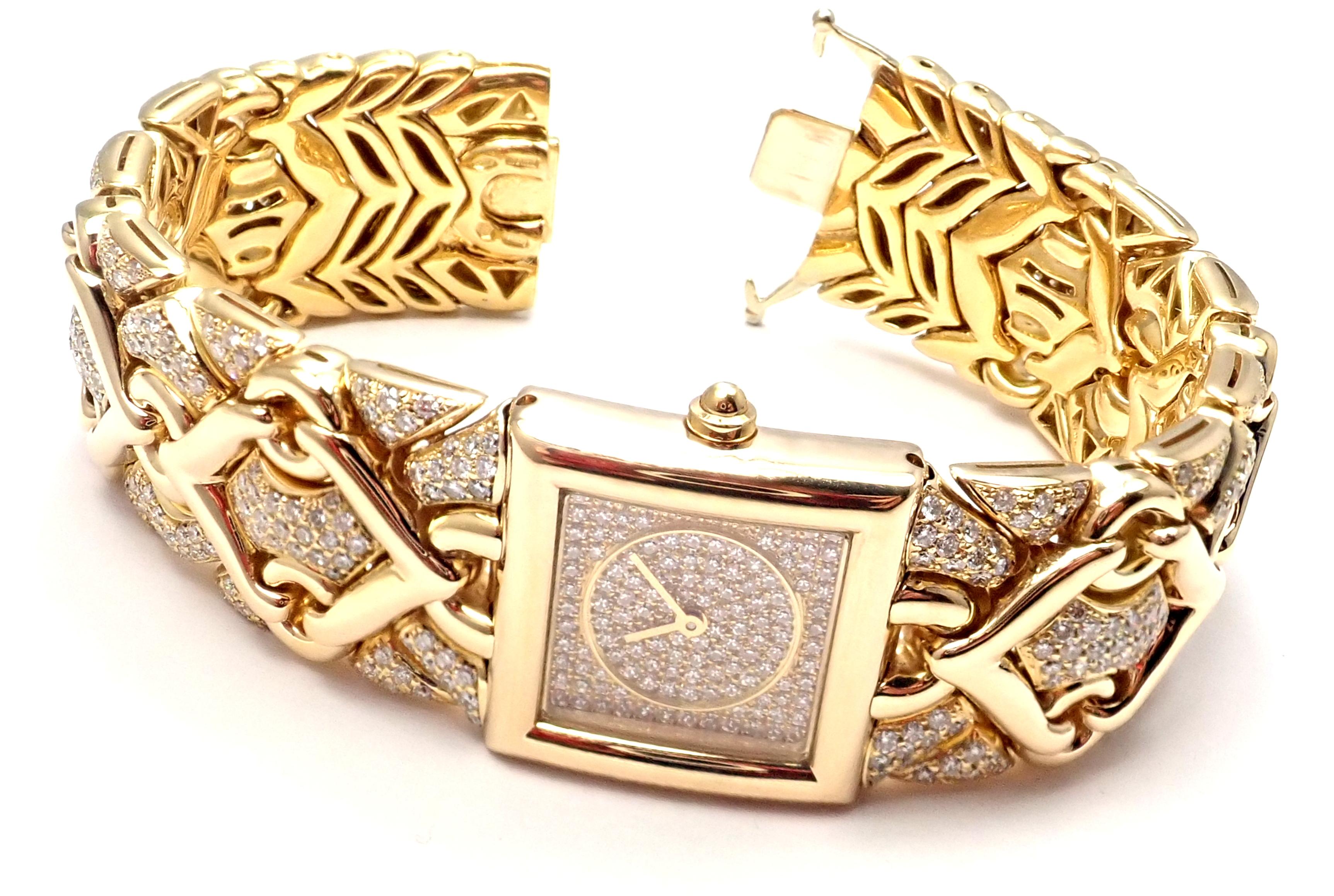 Bulgari Bvlgari Trika Diamond Yellow Gold Watch 4