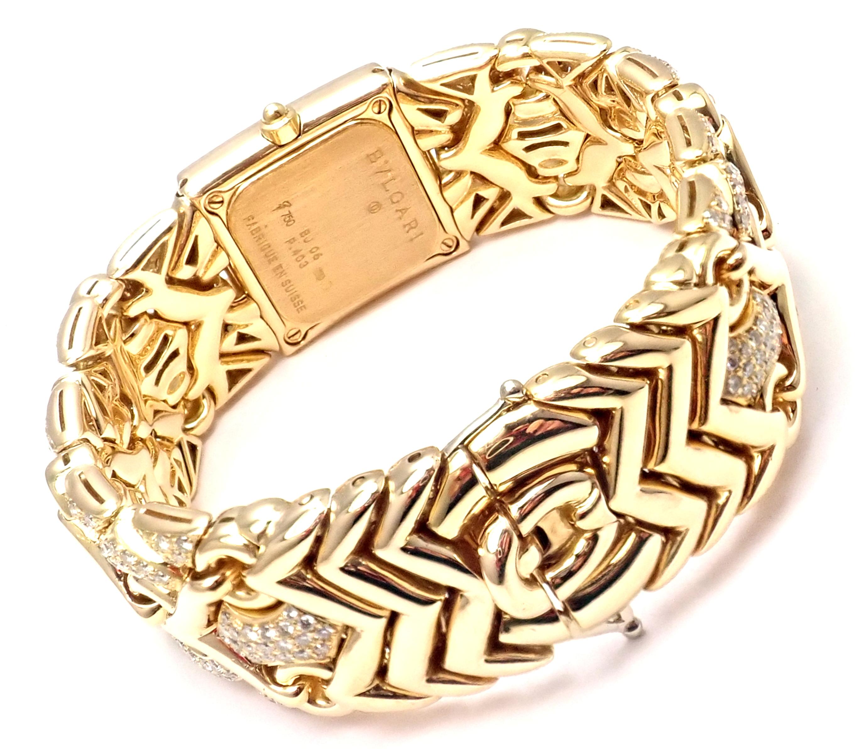 Bulgari: Gelbgolduhr Bvlgari Trika mit Diamanten (Brillantschliff)
