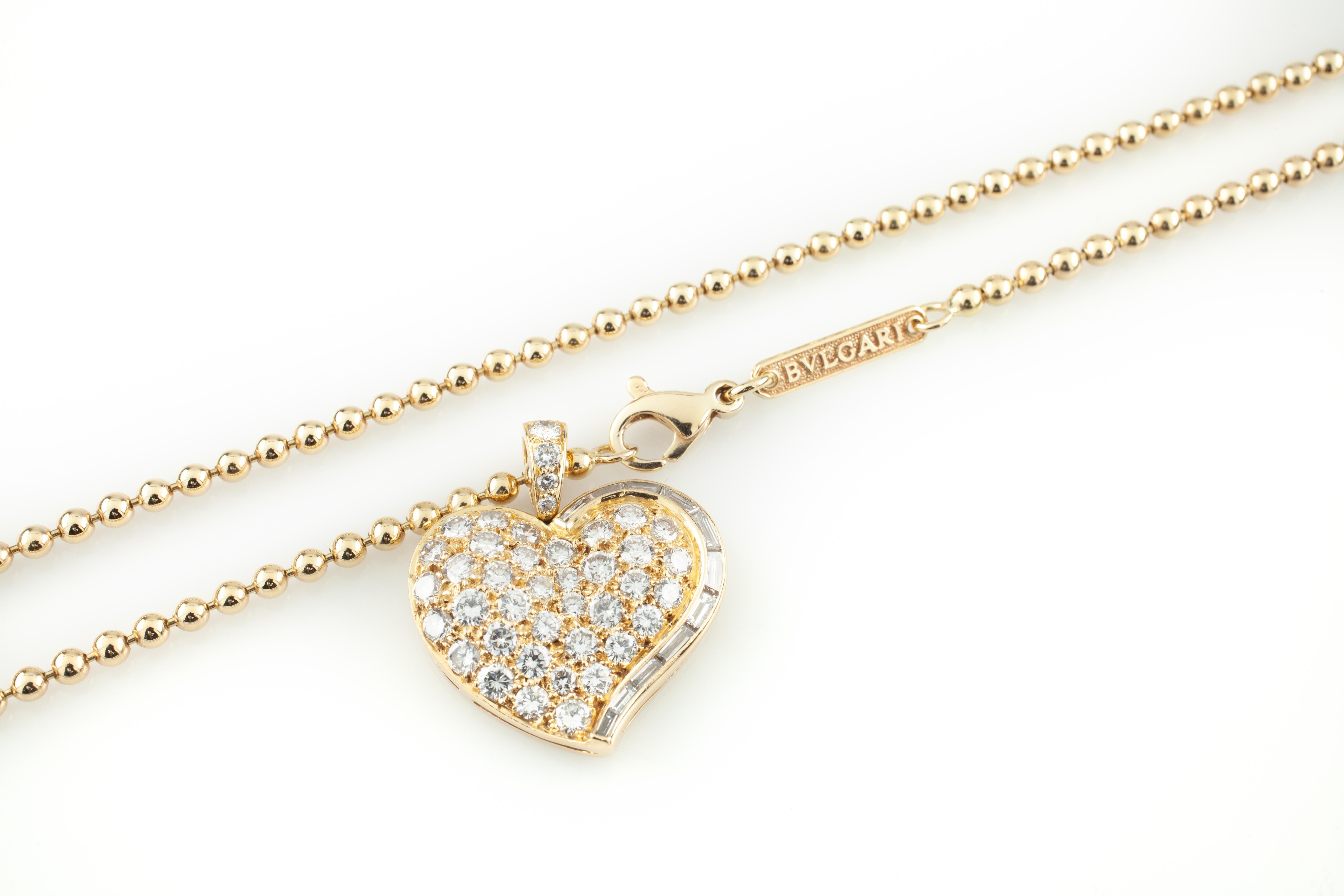 bulgari heart necklace