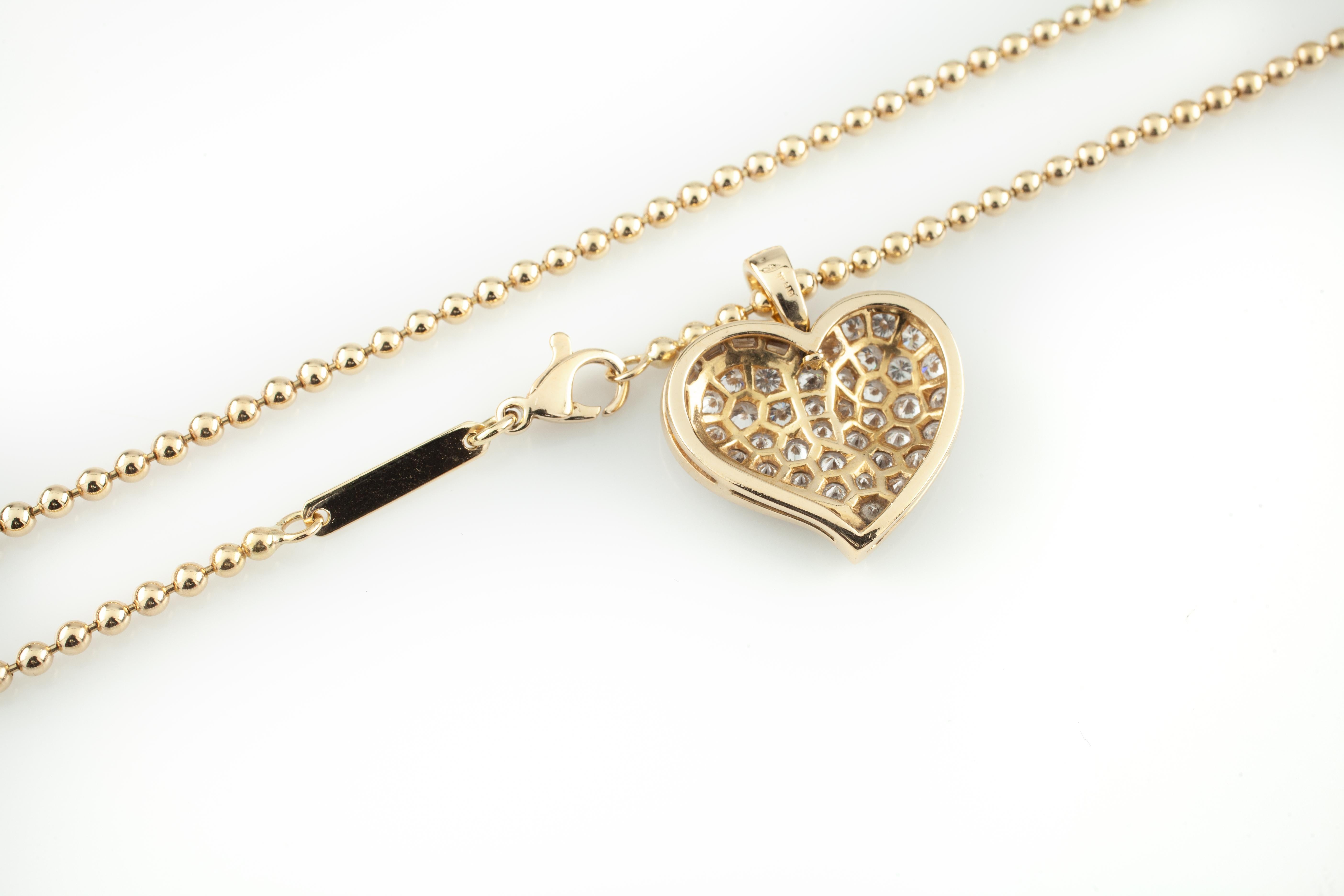 bvlgari heart pendant