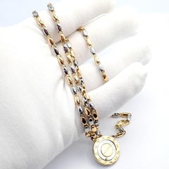 Bulgari Bvlgari Zodiac Pendant Yellow Gold Steel Diamond Necklace