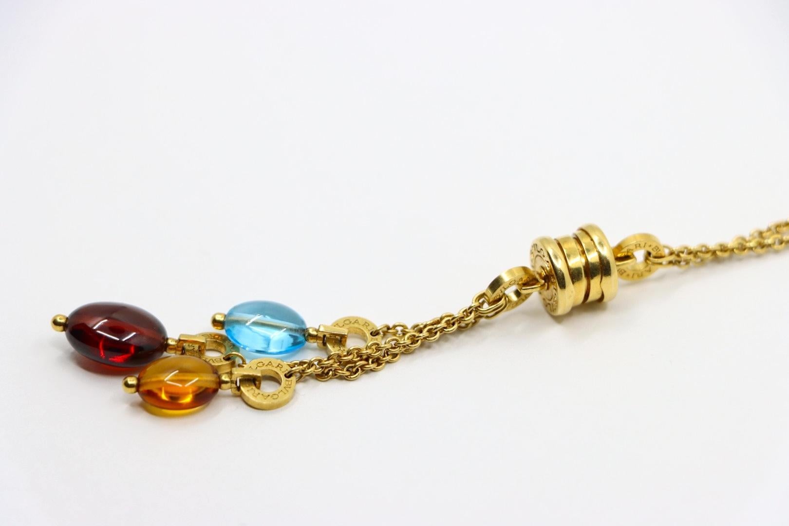Bulgari B.Zero 18K Gold Multi Gemstone Necklace 8