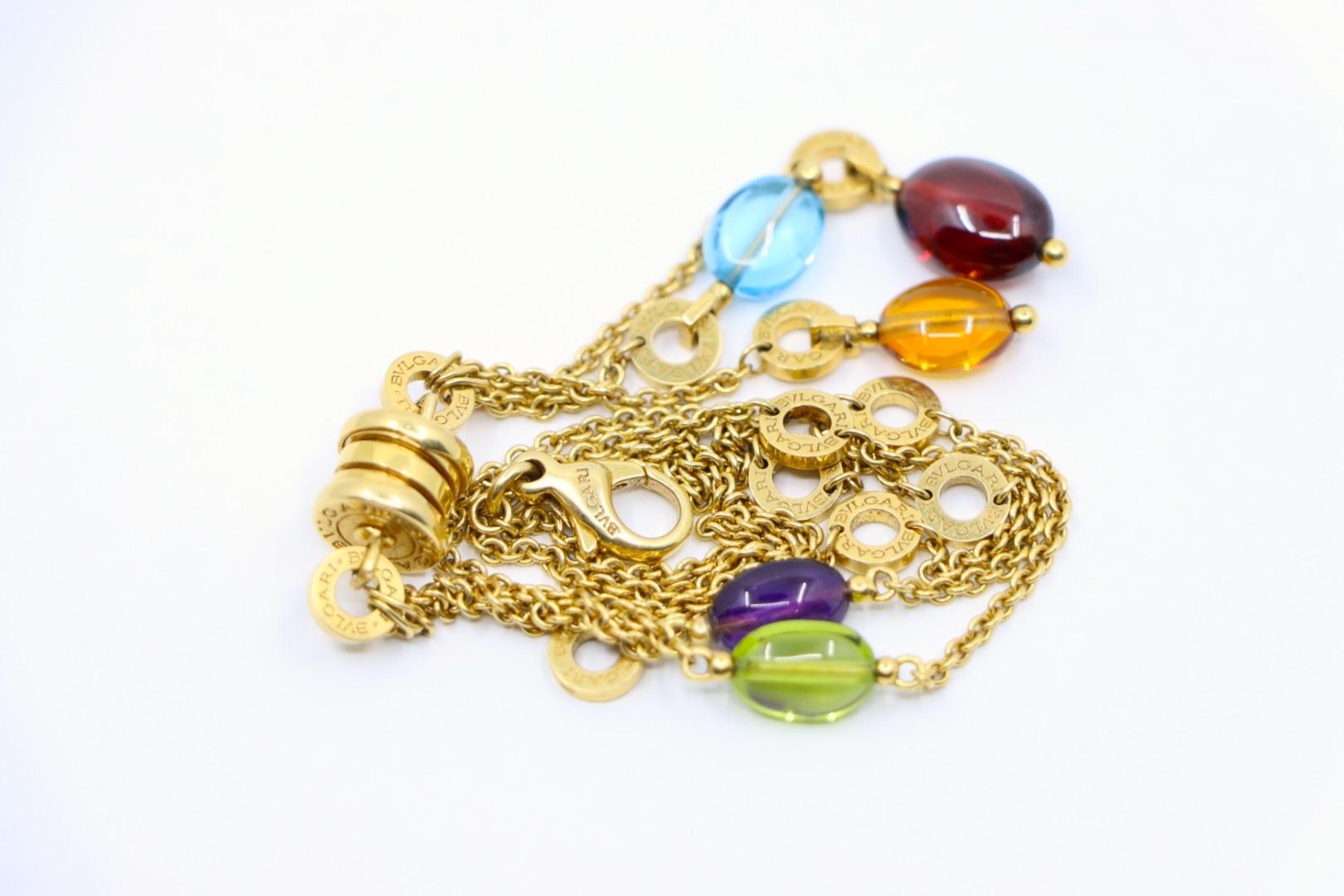 Bulgari B.Zero 18K Gold Multi Gemstone Necklace 11