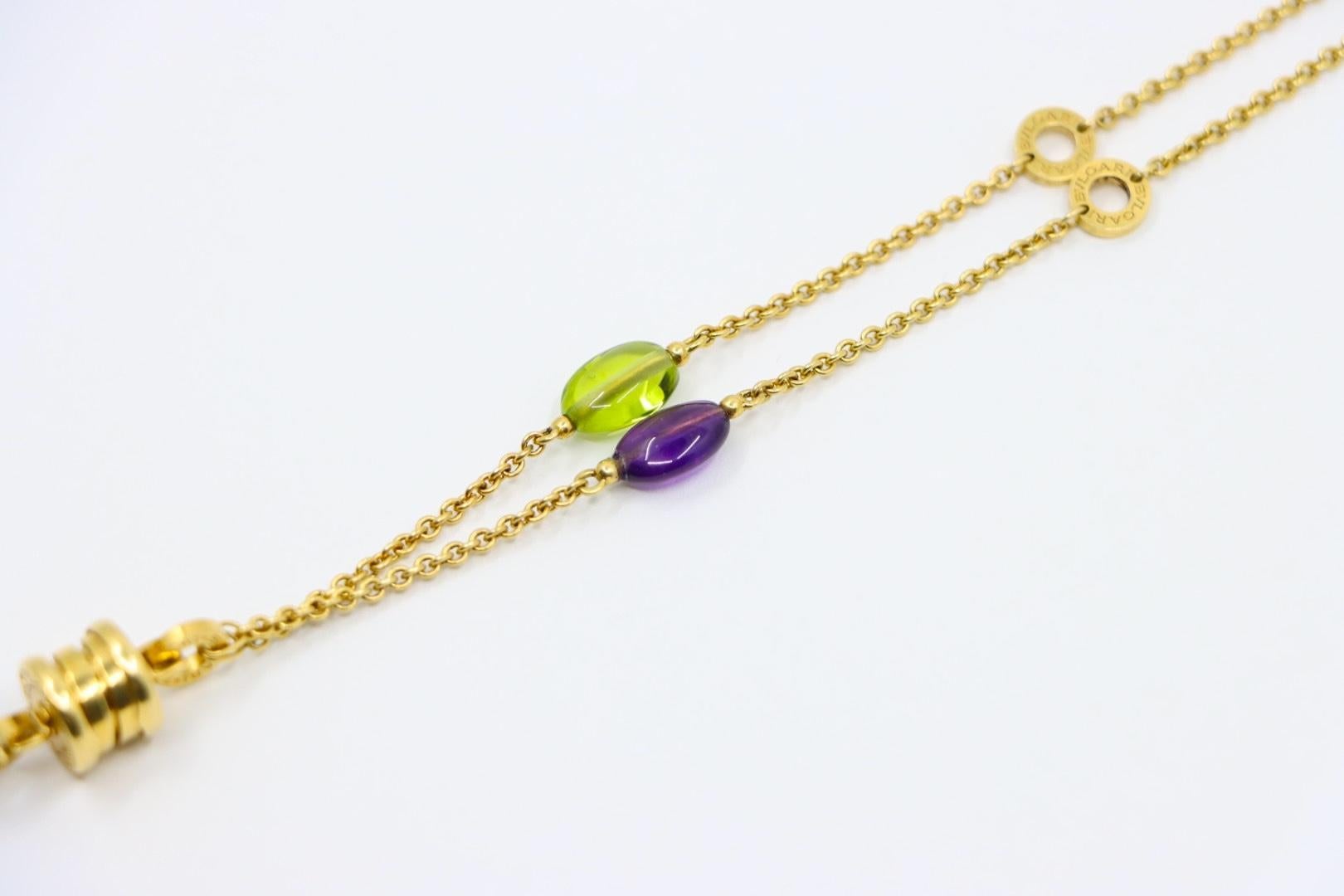 Bulgari B.Zero 18K Gold Multi Gemstone Necklace 5