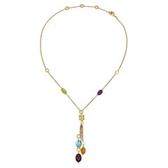 Bulgari B.Zero 18K Gold Multi Gemstone Necklace