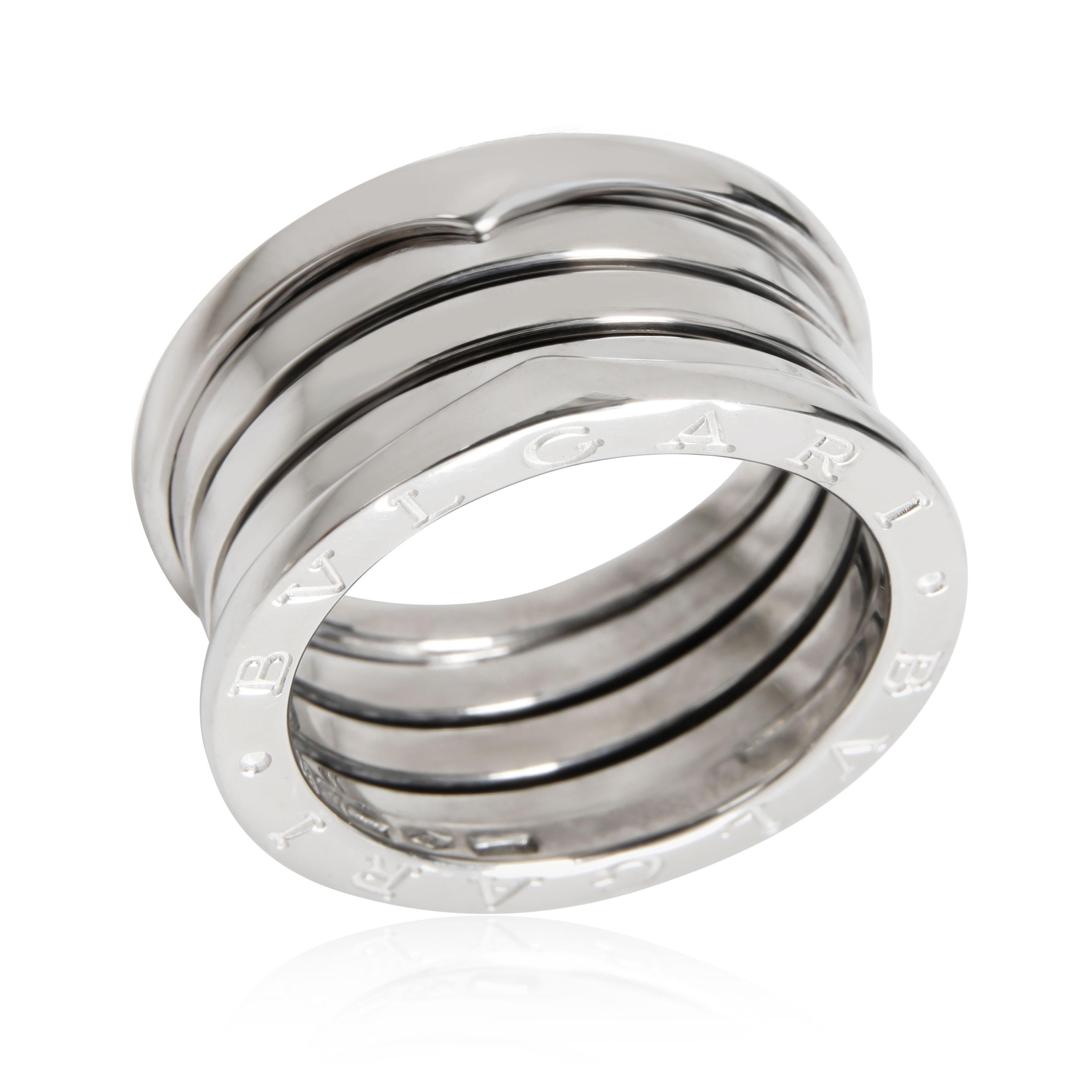 Bulgari B.Zero 4 Spiral Band in 18k White Gold

PRIMARY DETAILS
SKU: 112757
Listing Title: Bulgari B.Zero 4 Spiral Band in 18k White Gold
Condition Description: Retails for 2530 USD. In excellent condition and recently polished. Ring size is