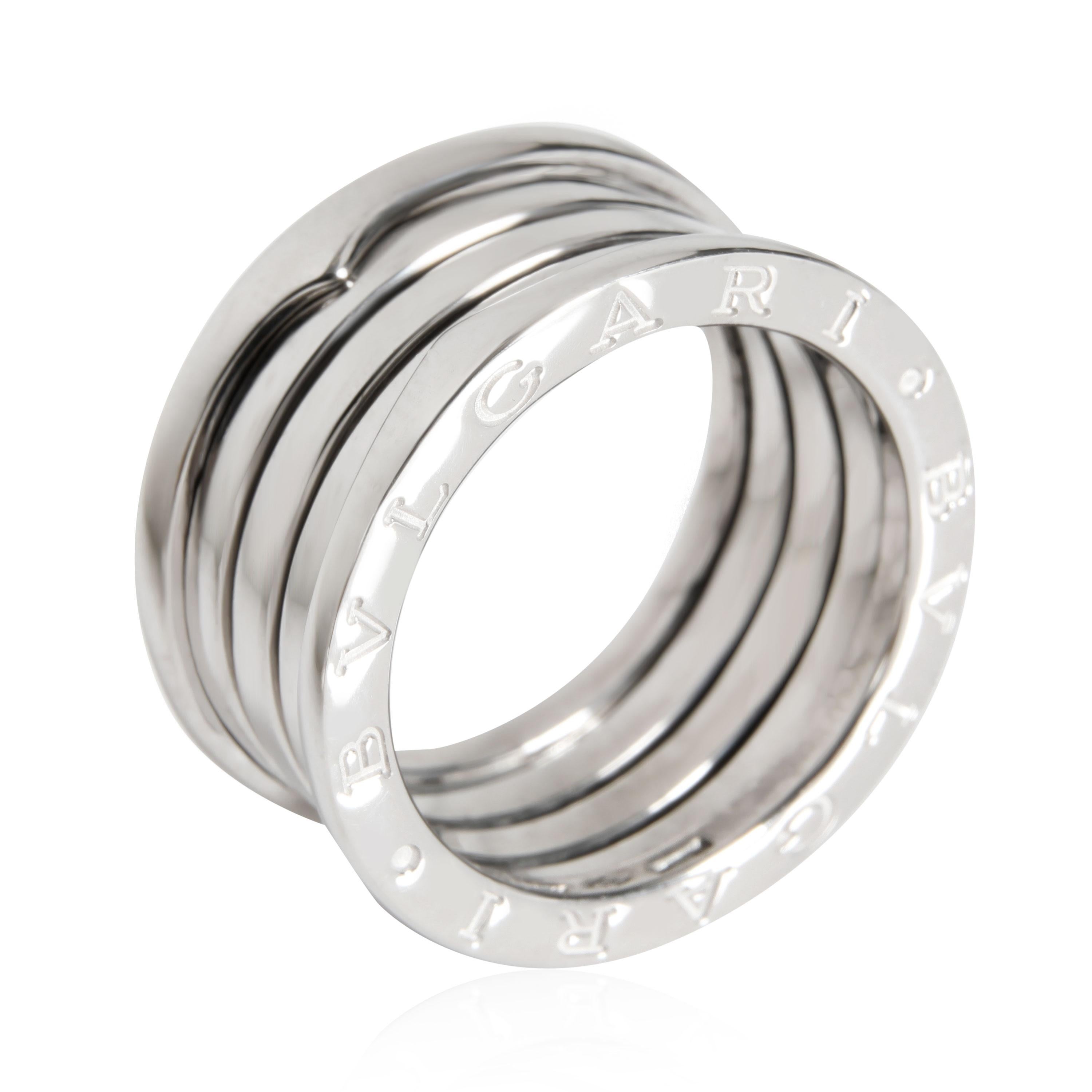 Bulgari B.Zero 4 Spiral Band in 18k White Gold In Excellent Condition For Sale In New York, NY
