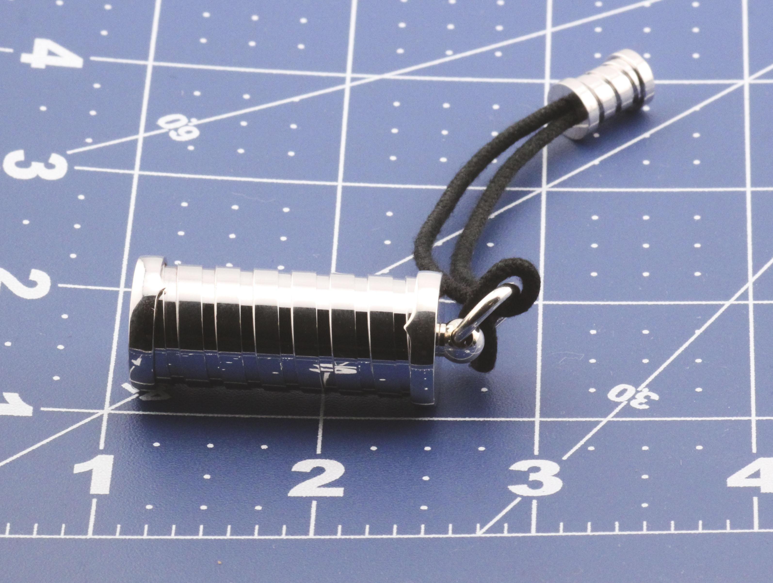 Bulgari B.Zero 925 Sterling Silver Leather Cord Pill Box Case For Sale 2