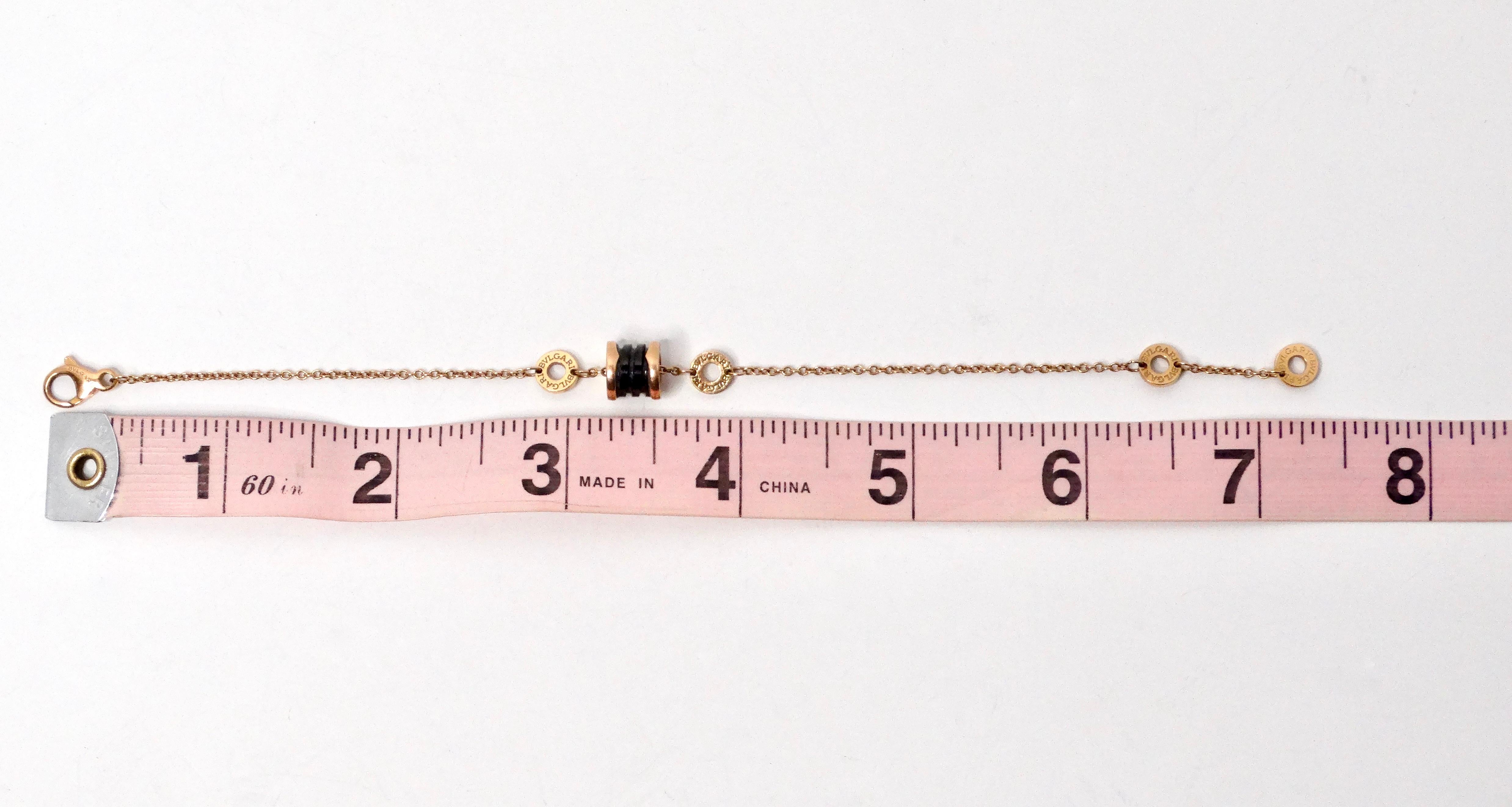 Bulgari B.Zero1 18k Gold & Black Ceramic Bracelet For Sale 2