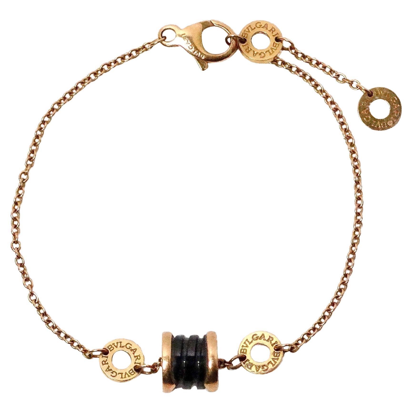 Bulgari B.Zero1 Bracelet en or 18 carats et céramique noire en vente