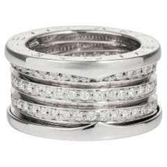BULGARI B.Zero1 Ring aus 18-karätigem Weißgold mit Diamanten, 1,30 ct, Italien