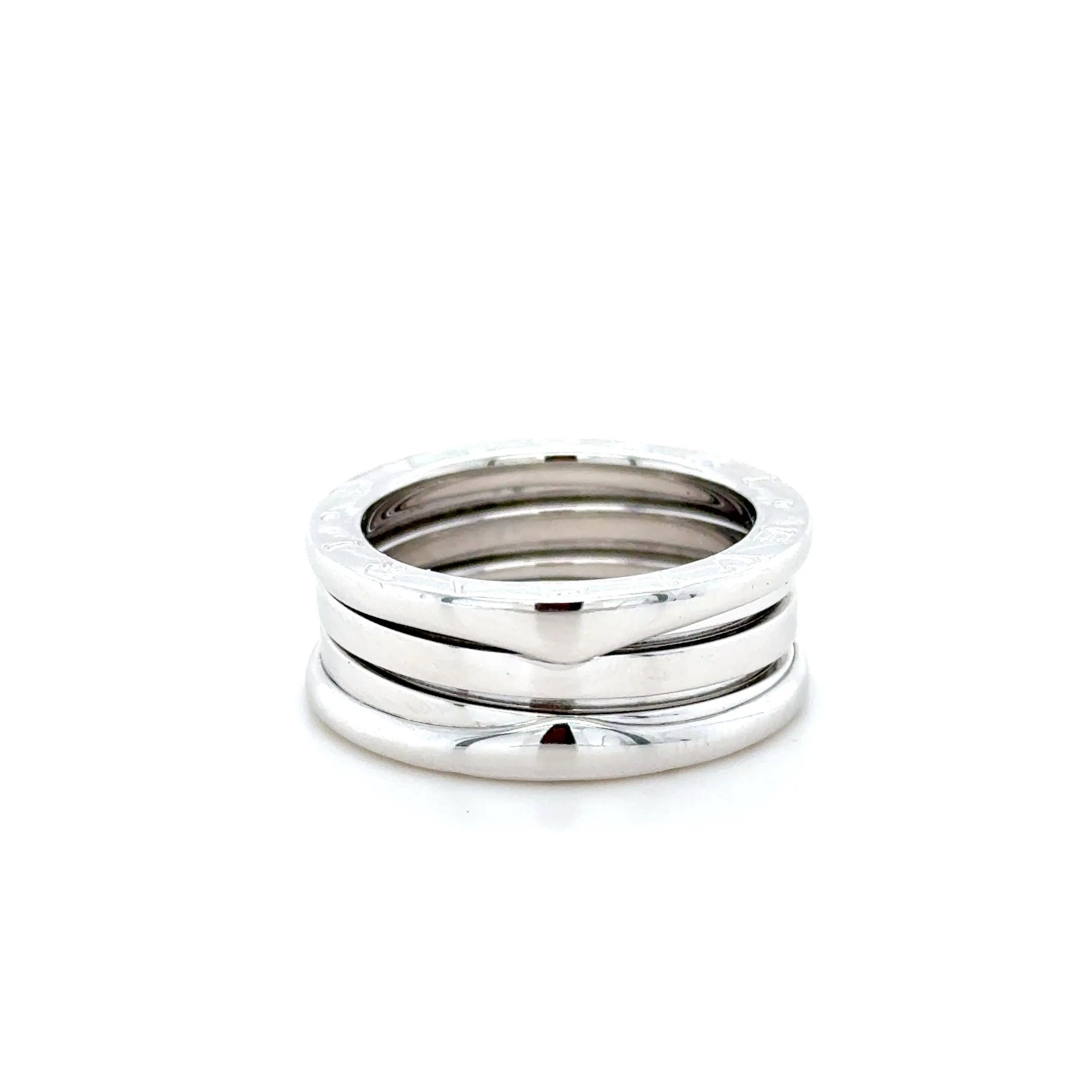Taglio brillante Bulgari, Anello B.zero1 in oro bianco 18 carati in vendita