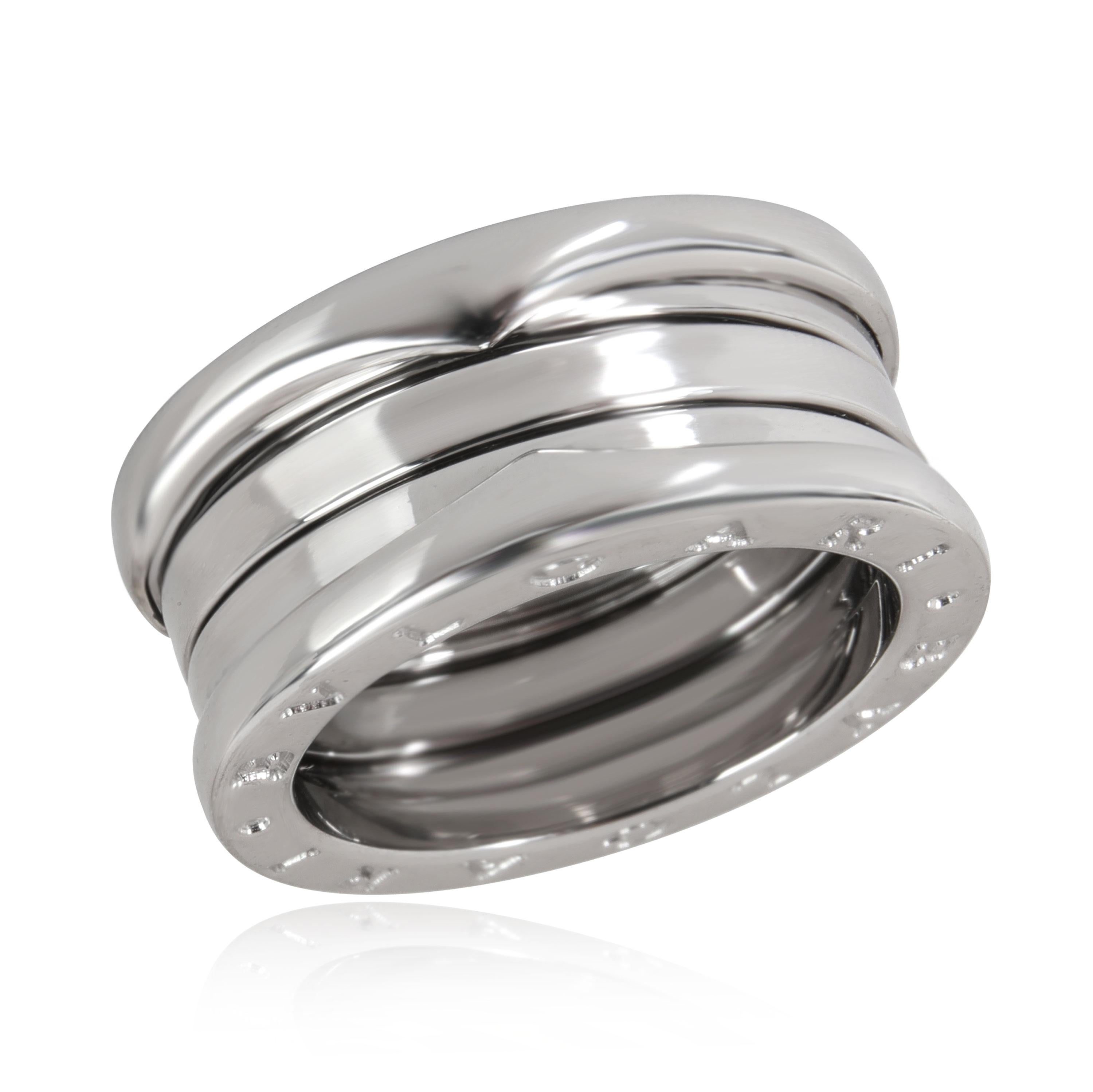 Bulgari B.Zero1 3 Band Ring in 18kt White Gold

PRIMARY DETAILS
SKU: 114035
Listing Title: Bulgari B.Zero1 3 Band Ring in 18kt White Gold
Condition Description: Retails for 2330 USD. In excellent condition and recently polished. Ring size is