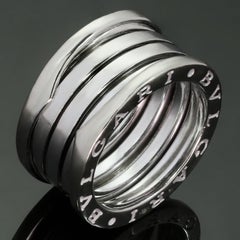Anello Bulgari B.Zero1 a 3 fasce in oro bianco. Sz. 6.25