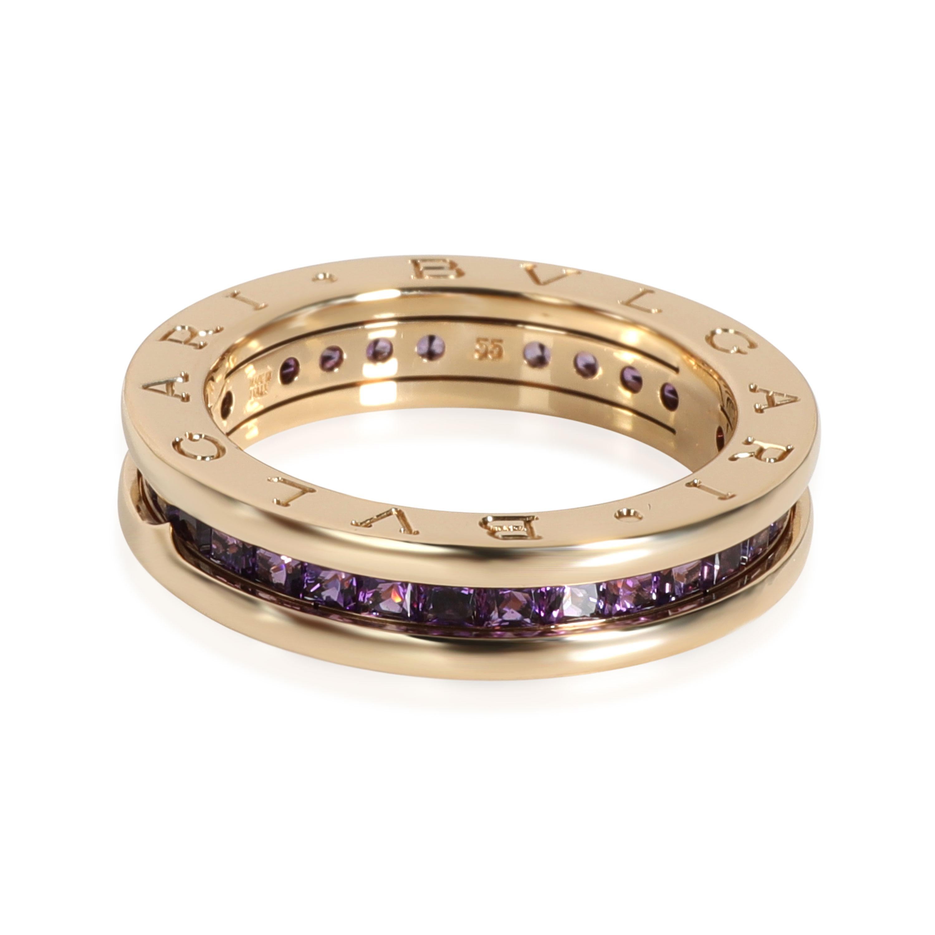 Bulgari B.Zero1 Amethystring aus 18 Karat Gelbgold mit Amethyst für Damen oder Herren